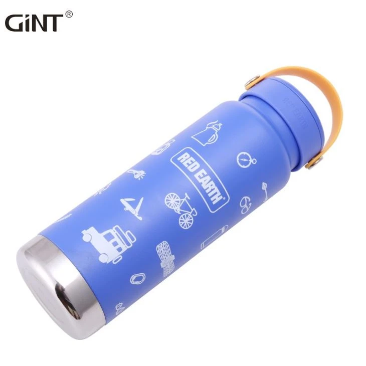 Custom Logo 750 ML Double Wall Rubber Coating 18/8 Stainless Steel Bottle